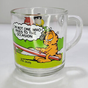 Vintage 1978 McDonald's Garfield Glass Coffee Mug - Jim Davis